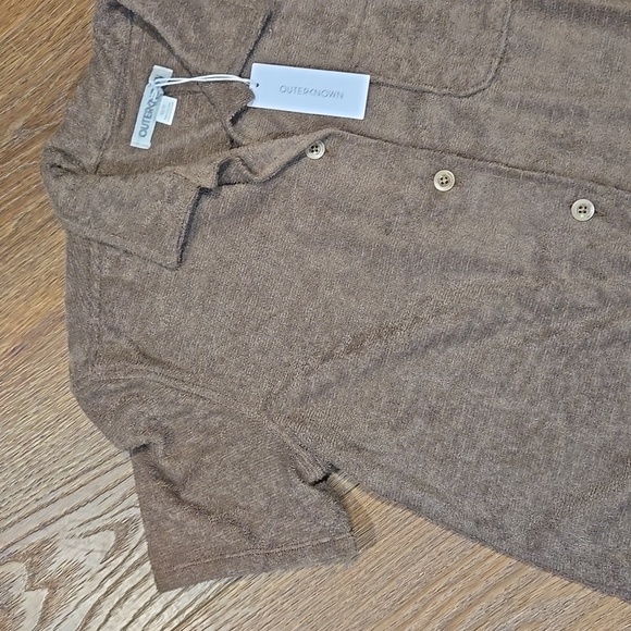 NWT OUTERKNOWN FLEECE POLO BUTTON FRONT SHIRT SIZE XS.   #7756 - Picture 3 of 9